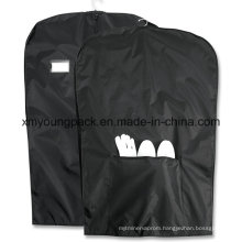 Black Nylon Suit Travel Garment Bags with Shoe Pocket